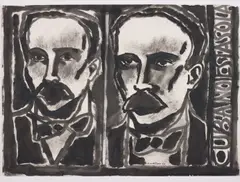 Raúl Martínez, Cuba no está sola, 1966, watercolor on paper