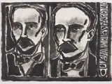 Raúl Martínez, Cuba no está sola, 1966, watercolor on paper