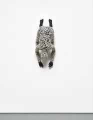 Staring Out into the Infinite by Miriam Medrez, 2013, steel, cloth and croché, sold May 2015
