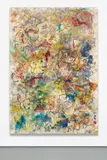 Leo Gabin, Twerkin While Burger Serving, 2011, gesso, acrylic, spray paint, silkscreen on canvas