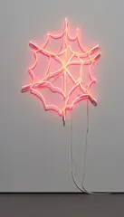 Blair Thurman, Spiders from Mars, Prototype / Pink, 2001, neon, hanging hardware, Plexiglas with transformer