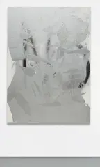 Stefan Brüggemann, Puddle Painting 2, 2013, aluminum paint, spray paint on canvas