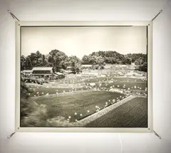 Tokihiro Satō, #149, 1992, black and white transparency over light panel