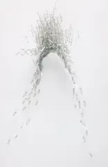 Paul Booker, Blue Rectangles: Wave Form, 2004, ink, Mylar, steel pins