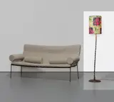 Franz West, Untitled (Lamp), 1989, welded iron, electrical fittings