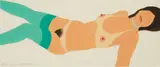 Tom Wesselmann, Beautiful Kate (Variable Edition) AP2, 1981, pencil, thinned Liquitex on ragboard