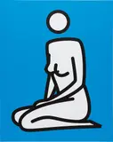 Julian Opie, Female nude kneeling hands in front