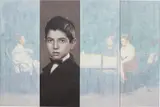 Y.Z. Kami, Self-Portrait as a Child, 1989, oil, graphite on panel, in 4 parts