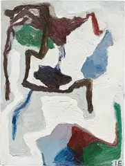 Untitled by Ida Ekblad, 2011, oil on canvas, sold Sep 2015