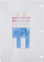 Study for running twins by Joe Bradley, 2005, acrylic on paper, sold Sep 2015