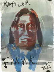 Frank #5 by Brad Kahlhamer, 1998, graphite, ink, watercolor on paper, offered Sep 2015