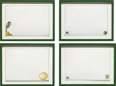 Ilya Kabakov, Four works: Untitled, 1994 -1995, ink, colored pencill on paper, in 4 parts