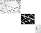Karl Haendel, The Plebian Group: (i) Headlines #7; (ii) Abstract (fuzzy diagonal #3) [Negative]; (iii) Trapeze #2, 2007, (i) graphite on paper (ii) unique chromogenic print (iii) graphite on paper
