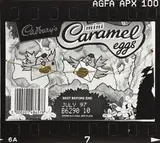 Huang Yongping, Best Before 1 July 1997 (Mini Caramel Eggs), 1997, gelatin silver print, string, wax