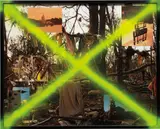Stephen G. Rhodes, Excerpt (Castle Drapery), 2006, chromogenic print, spray paint, in artist's frame