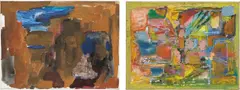 Varda Caivano, Two works: (i) Untitled, 2005 (ii) Untitled, 2007, (i) acrylic on canvas, (ii) oil, mixed media on unprimed canvas