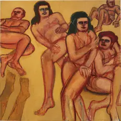 Lester Johnson, Silver Beach 2, 1972, oil on canvas