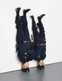Maurizio Cattelan, Frank and Jamie, 2002, polyester resin, wax, pigment, human hair, clothing, shoes and accessories