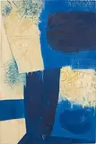 Yoshishige Saitō, Work, 1963, oil on plywood, marked with electric drill