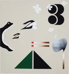 Math Bass, Newz!, 2014, gouache on canvas