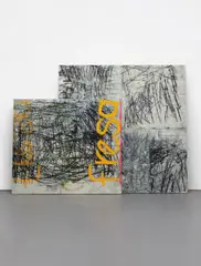 Oscar Murillo, Untitled, 2012, oil, oil stick and dirt on canvas
