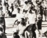Wayne Gonzales, Waiting Crowd, 2007, acrylic on canvas