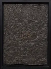 James Lee Byars, IDK (I don't know), 1986, gold pencil on tissue paper