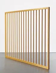 Barricade by Liza Lou, 2007-08, 24 karat gold-plated beads on aluminum, offered Nov 2015