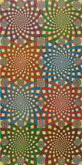 Philip Taaffe, Spiraling Portal, 2007, oil and paper on linen