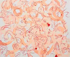 Abstract Painter by Sue Williams, 2002, oil and acrylic on canvas, sold Nov 2015