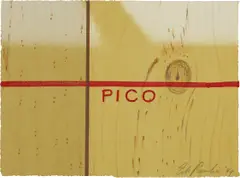 Pico by Ed Ruscha, 1999, acrylic and pencil on lithograph, sold Nov 2015