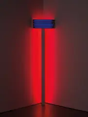 Untitled (for Prudence and her new baby) by Dan Flavin, 1992, ultraviolet and red fluorescent light, offered Nov 2015