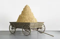 Dream Sculpture by Jim Shaw, 2006, resin, hay, wood and metal, offered Nov 2015