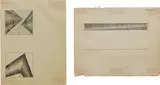 Lee Lozano, Two works: (i) Compressed version of a painting for the Holland Tunnel, (ii) Untitled, circa 1965-67, graphite on graph paper