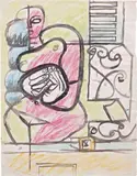 Le Corbusier, Etude de Femme Rouge et Pelote Verte