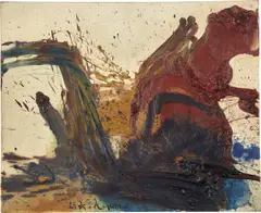 Kazuo Shiraga, Untitled, 1961, oil on canvas