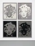 Vik Muniz, Marilyn Monroe (from Pictures of Diamond Dust), 2003, the complete set of four chromogenic prints (i) Black Marilyn (ii) Reversal Grey Marilyn (iii) Reversal Black Marilyn (iv) Grey Marilyn