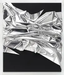 Untitled by Anselm Reyle, 2006, mixed media on canvas, acrylic glass, sold Nov 2015