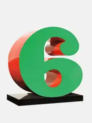 Robert Indiana, Six, 1980, painted aluminum