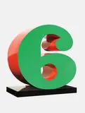 Robert Indiana, Six, 1980, painted aluminum