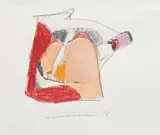 Tom Wesselmann, Study for Smoker #27, 1978, ball-point pen, colored pencil on tracing paper