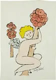 Andy Warhol, Untitled, circa 1956, ink, gouache, and watercolor on paper