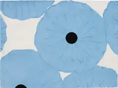 Donald Sultan, Six Light Blues Nov 28, 2006, pastel and black flocking on Arches paper