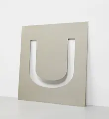 Wade Guyton, U Stencil, 2006, stainless steel