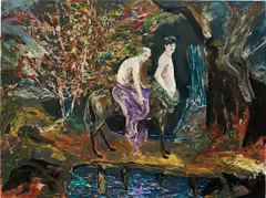 The Hero Centaur by Hernan Bas, 2005, oil on panel, offered Nov 2015