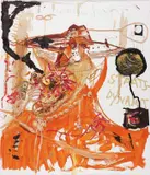 Jonathan Meese, Dr Knuppel Ausn Sack, 2005, mixed media and oil on canvas