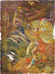 Gravel Master by Dan Rees, 2014, oil and pebble dash on canvas, sold Nov 2015