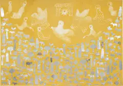 Manuel Mendive, Ex-Votos, 2000, metal collage elements on oil on canvas