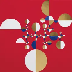 Samurai Tree 4T by Gabriel Orozco, 2006, egg tempera on red cedar panels with gold leaf, sold Nov 2015