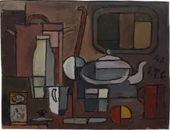 Joaquín Torres-García, Objectos con estructura interior, 1940, oil on board